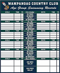 Swimming Record Board Swimming Record Board